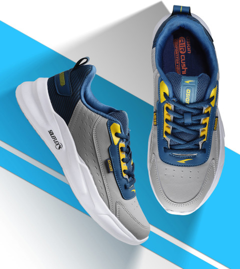 asian Waterproof-15 Grey Synthetic Sports,Training,Gym,Casual