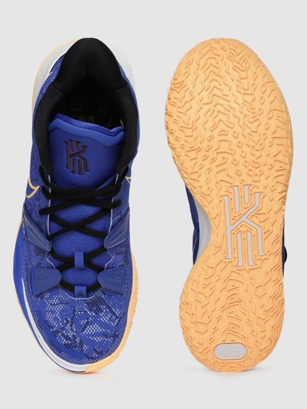 NIKE Men Blue KYRIE 7 EP Mid-Top Basketball Shoes Basketball Shoes