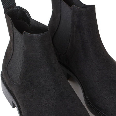 ⬛︎ woaiwojiaeditor ⬛︎ GodGripx Men's Classic Suede Leather Chelsea Boots With Free Shoe