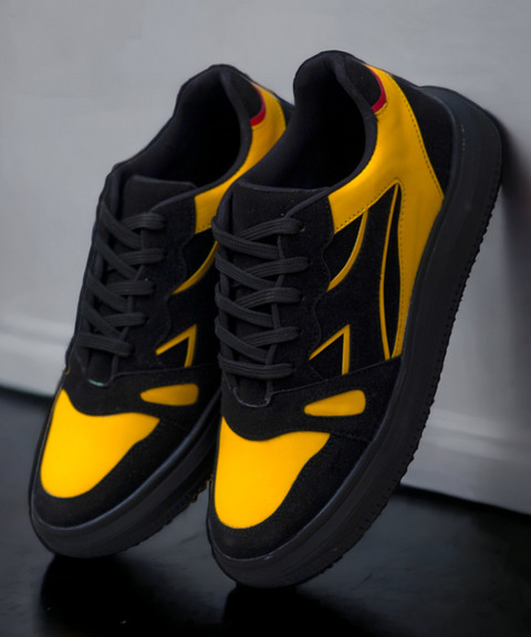 corsac Ignite yellow and black casual Sneakers Casuals For Men