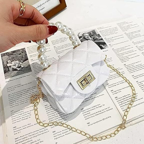 SCRE:EN ＜MINI SHOULDER BAG＞　white ANGELKIS White Hand-held Bag Angel Kiss Mini Purse sling bag for