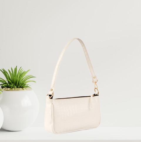LEKHX White Shoulder Bag Small Shoulder Bags For Women Black