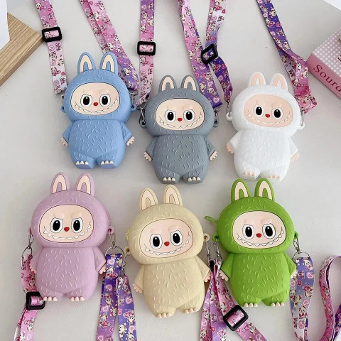 NUVASA Multicolor Sling Bag Trendy Labubu Sling Bag | Cute Cartoon
