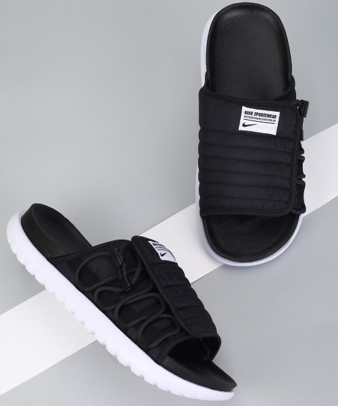 nike asuna slide on foot
