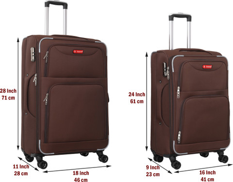STUNNERZ Trolley Bags|71+61CM| with Anti Theft Zippers and 360