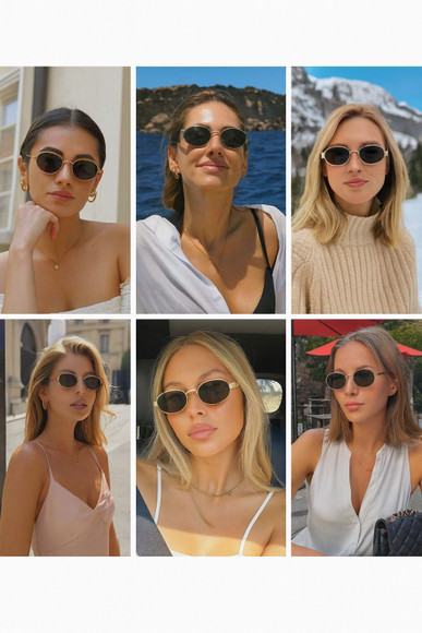 Buy Shadex Oval Sunglasses Black For Men & Women Online @ Best