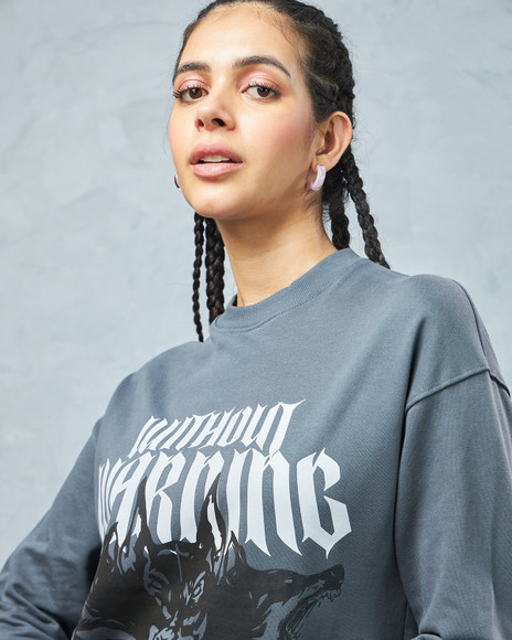 Weezy Streetwear Full Sleeve Printed Women Sweatshirt - Buy Weezy