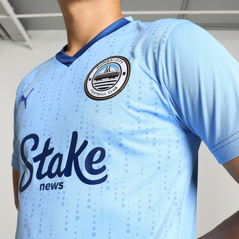 PUMA Printed, Typography Men V Neck Light Blue T-Shirt - Buy