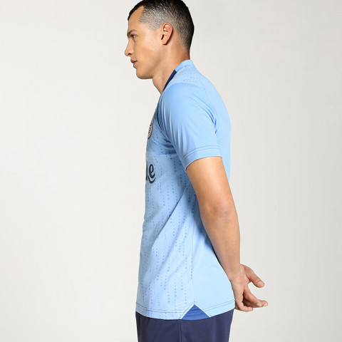 PUMA Printed, Typography Men V Neck Light Blue T-Shirt - Buy