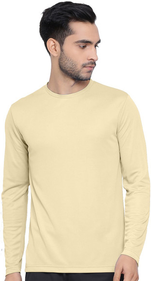 トップス Goo Wenzgo Solid Men Round Neck Yellow T-Shirt - Buy Wenzgo Solid Men