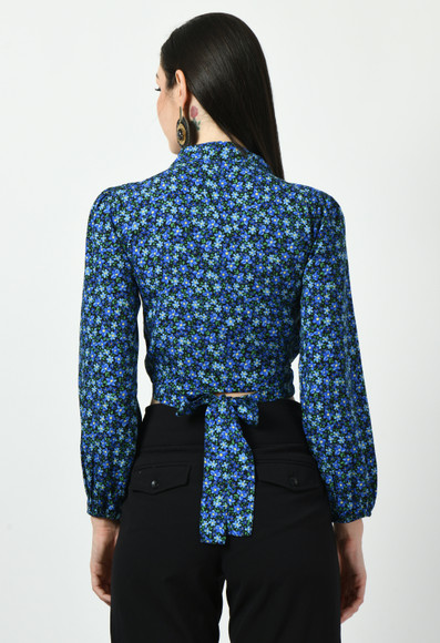 kazu Casual Printed Women Blue Top - Buy kazu Casual Printed Women