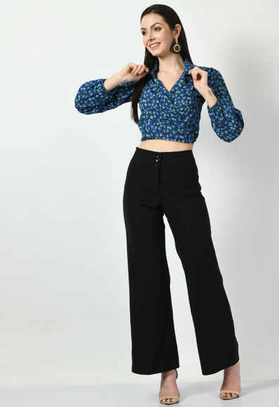 kazu Casual Printed Women Blue Top - Buy kazu Casual Printed Women