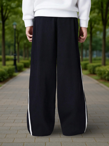 NB NICKY BOY Striped Men Black Track Pants - Buy NB NICKY BOY