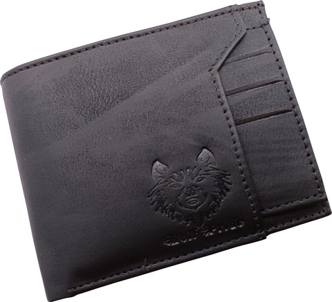 WOLF GANG! 2019❤︎MONOTONE Edition-100pcs WOLF PRIDE Men Black Genuine Leather Wallet Black - Price in India