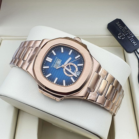 PATEK PHILIPPE カフリンクス ロゴ 大ぶり ダークブルー ゴールド Patek Philippe ⁠Gold Well Patek Logo | Watch Store India