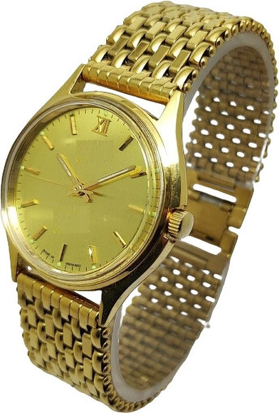 FABPLUS HMT Para Shock 17 JEWELS Golden Vintage Refurnished