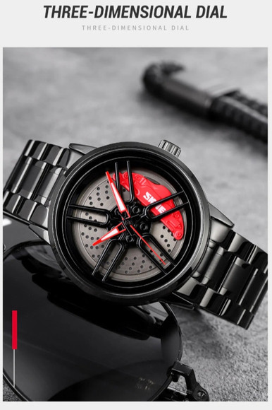 Wheel Rotation Watch SHEEEN Spinning car wheel rotating gyro watch Analog Watch - For Men ...