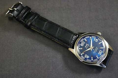 DIXOT HMT pilot blue dial mens wrist watch mechanical hand winding