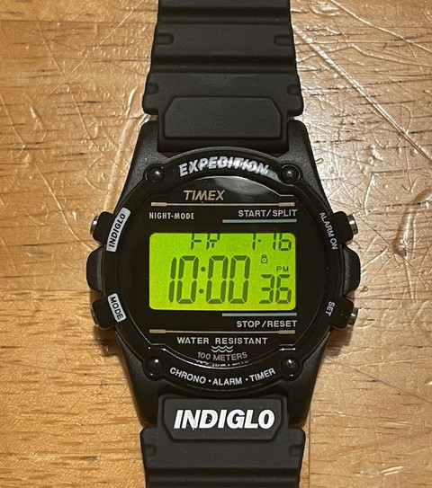 TopPerfekt Plastic Men's Black Resin Strap Digital Watch