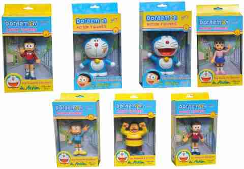 GRVK Doraemon and All Action Figurine Toy 7 in 1 - Doraemon and