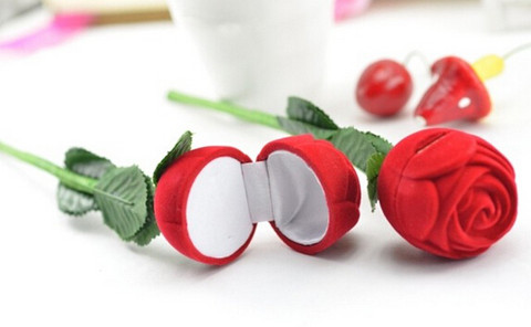 Lilone 2x Ring Box Red Rose Artificial Flower Price in India Buy