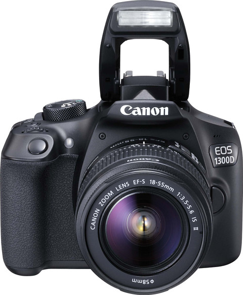 Canon EOS 1300D DSLR Camera Body with Single Lens: EF-S 18-55 IS II (16 GB  SD Card Carry Case)