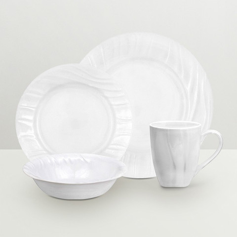CORELLE Pack of 16 Glass Boutique Dinner Set Price in India Buy