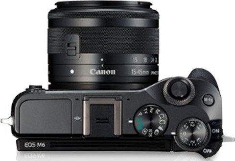 Canon EOS M6 Mirrorless Camera Body with Single Lens: EF-M 15-45