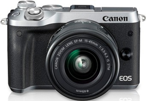 Canon EOS M6 Mirrorless Camera Body with Single Lens: EF-M 15-45