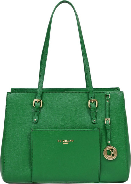 Buy Da Milano Women Green Shoulder Bag GREEN Online Best Price