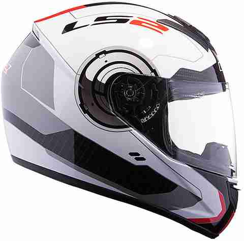 ls2 atmos helmet LS2 FF350 Atmos Motorbike Helmet (White, Orange)