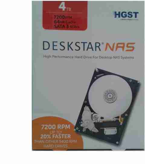 Hgst NAS Drive 4 TB Desktop SATA Internal Hard Disk Drive (HDD