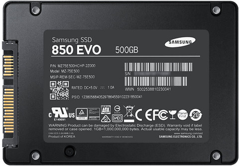 Samsung 850 EVO 500 GB Desktop, Laptop SATA Internal Solid State
