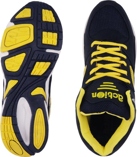 action Synergy SRH0070 Blue/Yellow Phylon Sole Sports Running Shoes For ...