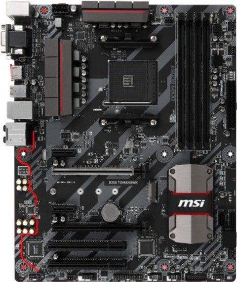 MSI B350 TOMAHAWK AM4Socket ATX AMD B350 Chipset DDR4 Motherboard
