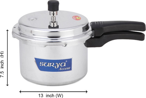Surya Accent Popular L Outer Lid Induction Bottom Pressure Cooker - Main Image