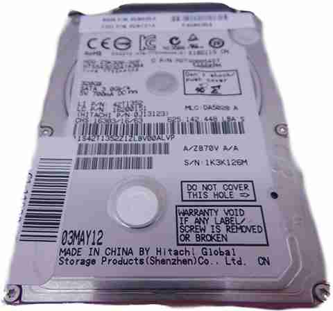 Hitachi H2T320854S7 320 GB Laptop Silver SATA Internal Hard Disk