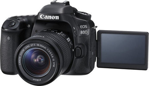 Canon EOS 80D DSLR Camera Body with Single Lens: EF-S 18-55 IS STM