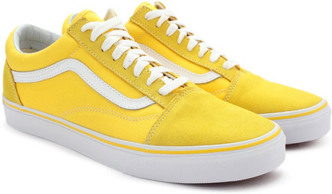 Yellow Vans Old Skool Leather Pop VANS OLD SKOOL Sneakers For Men