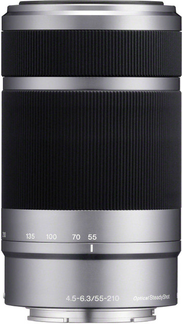 SONY E 55-210mm f/4.5-6.3 OSS E-Mount Silver Telephoto Zoom Lens