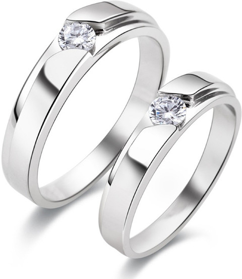 SILVERISH Forever Love Matching Ring For Him And Her Alloy Cubic