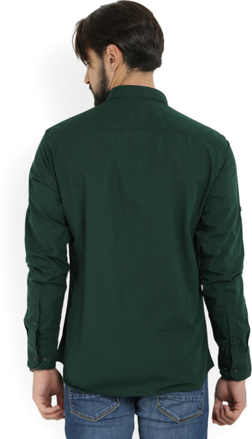 John Players Men Solid Casual Dark Green Shirt Buy 1A5 John