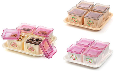 NAYASA Sofia Square-540ml Tray, Container Serving Set Price in
