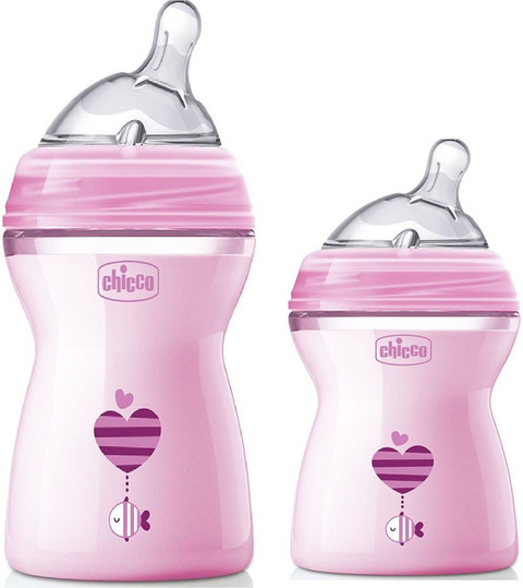 Chicco Chicco Natural Feeling Feeding Bottle Nipple-Pink 300ml