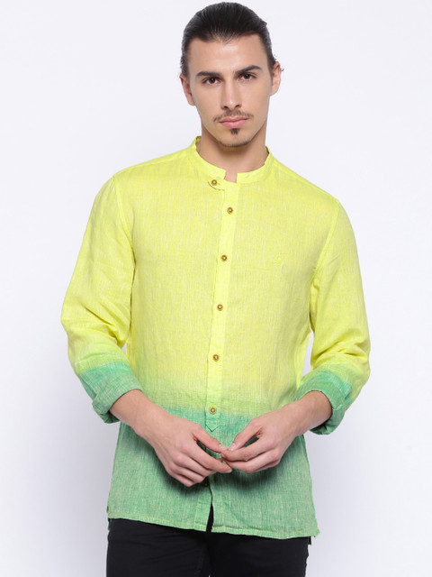 slim fit dress slacks StudioSuits- Italian Lombardo Lemon Yellow Shirt main image 0