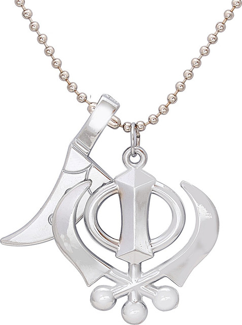 Dzinetrendz Sikh Sardar Punjabi Stainless Steel Khanda and Kirpan