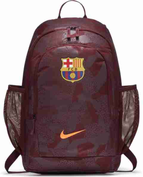 nike backpack fc barcelona NIKE FC Barcelona Stadium 24 L Laptop Backpack Brown - Price in India