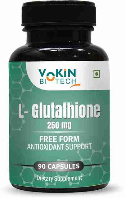 Vokin Biotech L-Glutathione - 250mg (90 Veg Capsules) Price in India - Buy  Vokin Biotech L-Glutathione