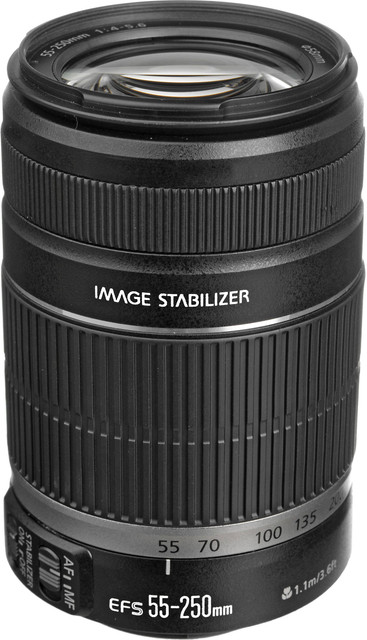 【L2233】 Canon EF‐S 55-250mm 4-5.6 IS STM Canon EF-S55-250MM f/4-5.6 IS II Telephoto Zoom Lens - Canon