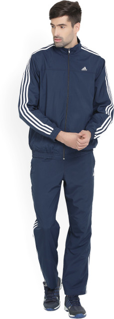 Blue Adidas Adidas Sweatsuit For Men ADIDAS Solid Men Track Suit